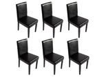 ESSZIMMERSTUHL Hochglanz Schwarz 6er-Set