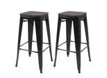 BARHOCKER Schwarz 2er-Set