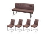 ESSZIMMER-SET Braun 5er-Set