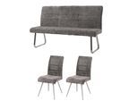 ESSZIMMER-SET Grau 3er-Set