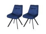 ESSZIMMERSTUHL Blau 2er-Set