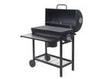 GRILLWAGEN MIT DECKEL UND ABLAGE Schwarz