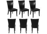 ESSZIMMERSTUHL Schwarz 6er-Set