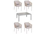 GARTENGARNITUR Grau 5-teilig-Set