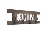 WANDGARDEROBE FAMILY SHABBY-LOOK Braun