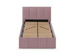 POLSTERBETT Dalas Rose 140 x 200 x 40 cm Stauraum Mit hochwertiger Matratze H2 (bis 100 kg) und Lattenrost