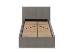POLSTERBETT Dalas Granitgrau 140 x 200 x 40 cm Stauraum Mit hochwertiger Matratze H3 (bis 120 kg) und Lattenrost