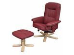 RELAXSESSEL MIT HOCKER Bordeaux