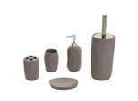 5-TEILIGES BADSET Grau 5er-Set