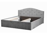 POLSTERBETT Oslo Grau 160 x 200 x 40 cm Stauraum ohne hydraulische Funktion Ohne Matratze und Lattenrost