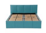 POLSTERBETT Dalas Blau 160 x 200 x 40 cm Stauraum Mit hochwertiger Matratze H3 (bis 120 kg) und Lattenrost