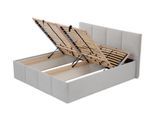 POLSTERBETT Dalas Grau 180 x 200 x 40 cm Bettkasten Mit hochwertiger Matratze H3 (bis 120 kg) und Lattenrost
