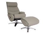 RELAXSESSEL MIT HOCKER Grau