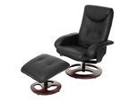 RELAXSESSEL MIT HOCKER Schwarz