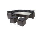 POLY-RATTAN-GARNITUR Grau