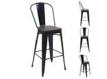 BARHOCKER METALL Schwarz 4er-Set