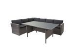 POLY-RATTAN-GARNITUR Grau