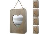BILDERRAHMEN SHABBY-LOOK herz Grau