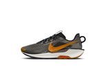 Laufschuh NIKE "REACTX PEGASUS TRAIL 5", Herren, Gr. 43, schwarz, desert ochre, fir, college grau, Synthetik, Textil, Schuhe Laufschuh