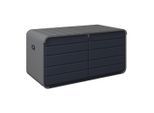Ambia Garden Kissenbox , Anthrazit, Hellgrau , Metall, Kunststoff , 173x86x82 cm , Deckel, Rollen, rollbar, Tragegriff, UV-beständig, Gasdruckfeder , Gartenzubehör, Gartenboxen