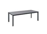 Amatio Basic Gartentisch, Anthrazit, Grau, Metall, Kunststoff, rechteckig, würfelförmig, eckig, 100x75x220 cm, wetterbeständig, Gartenmöbel, Gartentische, Gartentische