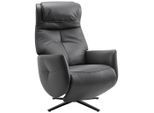 Xora Massagesessel, Dunkelgrau, Metall, Textil, Leder, Echtleder, Rindleder, 77x113x86 cm, Relaxfunktion, Liegefunktion, Netzbetrieb, Massagefunktion, Wohnzimmer, Sessel, Massagesessel