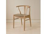 Stuhl HAMMEL FURNITURE "Freja, Massivholz Stuhl mit gepolstertem Sitz – komfortabel & robust", eiche geölt, eiche geölt, beige, B:53cm H:75cm T:54cm, Massivholz, Stühle, Stuhl, Massivholz, gepolsterte Sitzfläche, versch. Farbvarianten