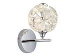 GLOBO LIGHTING Wandleuchte "VIRINA", verchromt, H: 24cm, 1 Stk., Leuchten, Wandlampe Wand Wohnzimmer Flur Wandbeleuchtung, Wandleuchte
