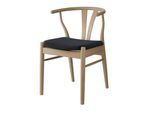 Stuhl HAMMEL FURNITURE "Freja, Massivholz Stuhl mit gepolstertem Sitz – komfortabel & robust", eiche weiß geölt, eiche weiß geölt, dunkelgrau, B:53cm H:75cm T:54cm, Massivholz, Stoff, Stühle, Stuhl, Massivholz, gepolsterte Sitzfläche, versch. Farbvarianten