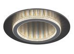 GLOBO LIGHTING Deckenleuchte "JAYDEN", silber (schwarz matt), Ø 35cm H: 5,5cm, 1 Stk., Leuchten, Deckenlampe Wohnzimmer-Leuchte Schlafzimmer-Leuchte Flur Küche, Deckenleuchte