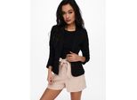 Jerseyblazer ONLY "ONLPOPTRASH – 2-Knopf Blazer mit taillierter Silhouette", Damen, Gr. L, schwarz, Milano Rib, Obermaterial: 63% Viskose (LENZING™ ECOVERO™), 32% Nylon, 5% Elasthan, unifarben, regular fit hüftlang, Blazer, regular fit, Milano Rib, Materialmix, Reverskragen, unifarben