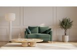 BRUNO Schlafsofa 120cm in Grün | Flow | stabiles Massivholz & Boxspringkomfort