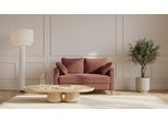 BRUNO Schlafsofa 120cm in Hazelnut Rot Braun | Flow | stabiles Massivholz & Boxspringkomfort