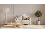 BRUNO Schlafsofa 120cm in Beige | Flow | stabiles Massivholz & Boxspringkomfort