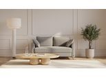 BRUNO Schlafsofa 140cm in Taupe Grau-Beige | Flow | stabiles Massivholz & Boxspringkomfort