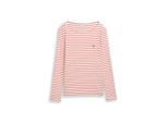 TOM TAILOR Damen Langarmshirt mit Streifenmuster, rot, Gestreift, Gr. XXXL