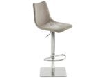 Livetastic , Grau , Holz, Metall, Textil , Buche , Schichtholz , 43x85-110x50 cm , Sitzfläche 360° drehbar, abwischbar , Esszimmer, Barmöbel, Barhocker