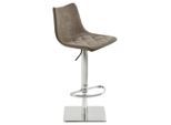 Livetastic , Schlammfarben , Holz, Metall, Textil , Buche , Schichtholz , 43x85-110x50 cm , Sitzfläche 360° drehbar, abwischbar , Esszimmer, Barmöbel, Barhocker