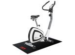 Heimtrainer "HT 400 (mit/ohne Unterlegmatte)" Gr. 2, grau (weiß, grau), MOTIVE FITNESS BY U.N.O., Heimtrainer, mit Unterlegmatte, Heimtrainer, 120 kg max. Benutzergewicht, Fahrrad, 8 Widerstandsstufen, B:48cm H:126cm L:90cm