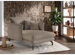 Relaxsessel HOME AFFAIRE "Lazio modern und bequem, schmale Armlehnen, tolle Detailverarbeitung", beige (grau, braun), B:255cm H:94cm T:167cm, 93% Polyester, 7% Polyamid, Sessel, Relaxsessel, zwei verschiedene Fußfarben wählbar