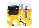 Untertheken Komplett Set Zapfanlage, Bierzapfanlage AS-40, 2-leitig, Durchlaufkühler, Nasskühler - Untertheke, inkl. Schanksäule, Green Line, Zapfkopf 2:ohne,Zapfkopf:KeyKeg