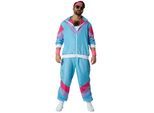 tectake® Herrenkostüm Retro 80er 90er Jahre Jogginganzug Set
