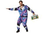 tectake® Herrenkostüm Retro 80er 90er Jahre Disco Jogginganzug
