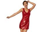 tectake® Pailletten-Trägerkleid