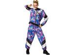tectake® Damenkostüm Retro 80er 90er Jahre Disco Jogginganzug