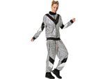 tectake® Damenkostüm Retro 80er 90er Jahre Disco Jogginganzug
