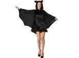 tectake® Frauenkostüm schwarze Fledermaus