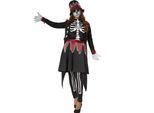 tectake® Frauenkostüm Gruselige Skull Lady
