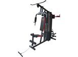 Kraftstation "Multi-Gym Challenge", schwarz (schwarz, rot), MOTIVE FITNESS BY U.N.O., KraftstationenB:103cm H:203cm L:204cm, Kraftstation, max. Benutzergewicht 120 kg, max. Trainingsgewicht 100 kg, B:103cm H:203cm L:204cm
