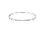 Armreif TOM TAILOR, silber (edelstahlfarben, kristallweiß, kristallweiß), Armbänder, Damen, Edelstahl, Armreif, mit Kristallglas